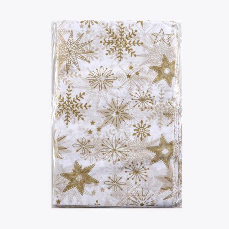 Бумага упаковочная тишью 50 х 66 см "Золотые снежинки" SIM-9561475 Бумага упаковочная тишью 50 х 66 см "Золотые снежинки" SIM-9561475