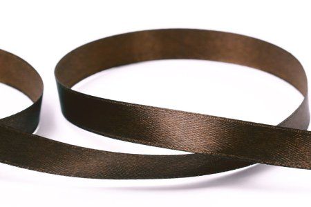 Лента атласная GAMMA 12 мм (1/2") 33 м ± 2 м №154 т.коричневый LEN-12-154