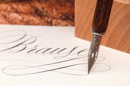 Набор для каллиграфии BRAUSE Calligraphy & Writing Set 6 перьев, деревянный держатель RH-137B