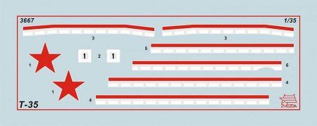 Сборная модель: Советский тяжелый танк Т-35 (масштаб 1:35), З-3667