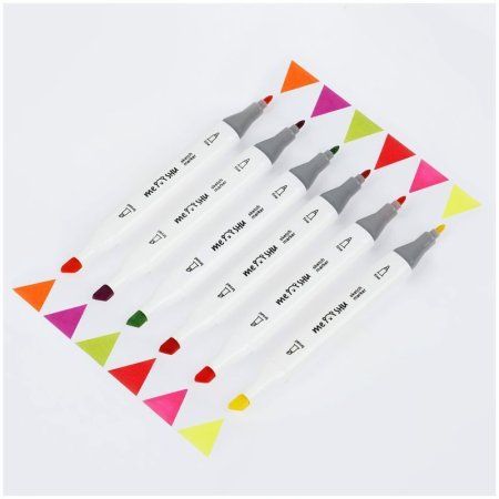 Набор маркеров для скетчинга MESHU 06 цв флуоресцентные цвета RE-MS_38253