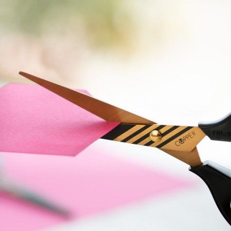 Ножницы канцелярские MILAN Copper 17 см, зеленые, блистер ML-BWM10425CPGR