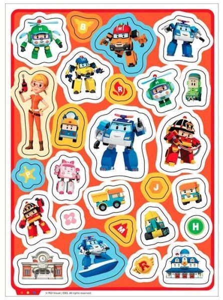 Сто наклеек (оранжевая). Робокар Поли ТМ Robocar Poli ROS-35759