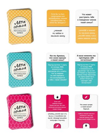 Настольная игра психологическая "Моя семья" с метафорическими картами, 100 карт, игровое поле, кубик, 16+ SIM-10188807