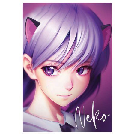 Блокнот А6 40л. MESHU "Neko" на отрывной склейке, матовая ламинация, тиснение фольгой RE-MS_54393