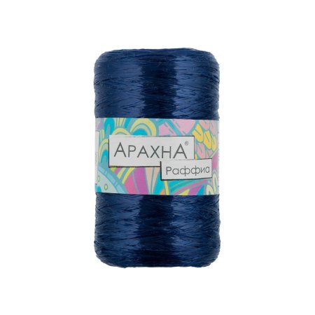 Пряжа ARACHNA Raffia 100% полипропилен 1 x 50 г 200 ± 12 м №46 т.синий ARA-RAF-46