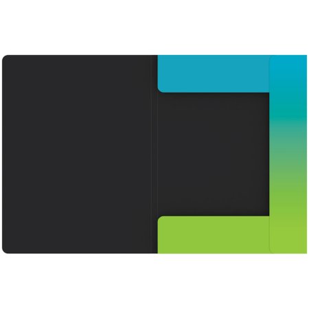 Папка для тетрадей на резинке A5+ Berlingo "Radiance" 600 мкм, голубой/зеленый градиент, с рисунком RE-FB5_A5003