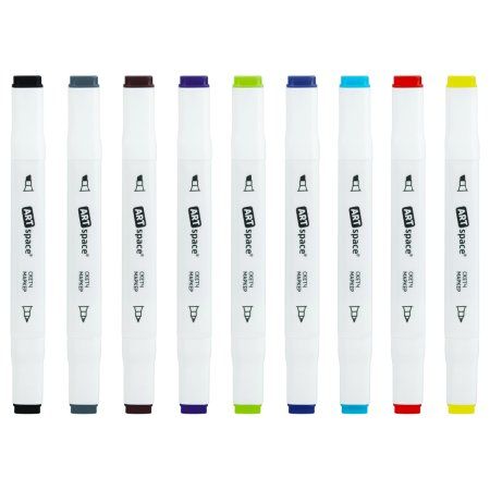 Набор для рисования ArtSpace 58 предметов, подарочный бокс: 10 скетч-маркеров, 10 цв. карандашей, 12 фломастеров, 12 пастелей, 12 воск.мелков, блокнот, точилка RE-DS_55060