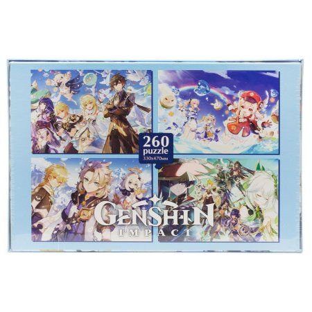 Пазл Origami 260 "Геншин. Альбедо/Кли/Райден Сегун/Странник" ассорти RE-8078