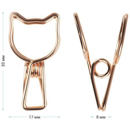 Зажимы для бумаг 33 мм MESHU "Cute Cats" 6 шт, ассорти, бокс с европодвесом RE-MS_41599