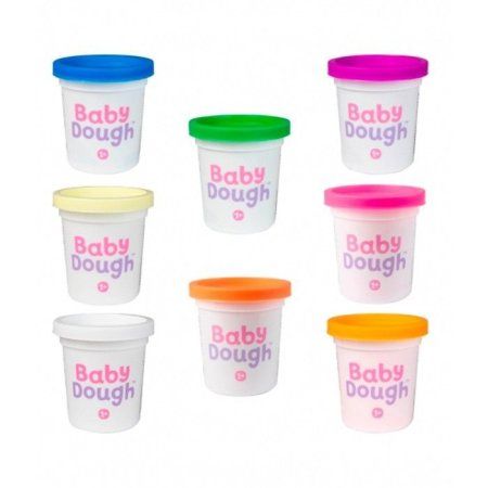 Тесто для лепки BabyDough набор 8 цветов, яркие AS-BD020