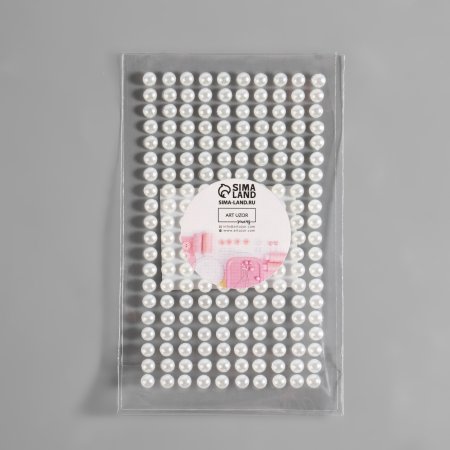 Жемчуг для декора на клеевой основе d=4 мм набор 200 шт АУ SIM-9762404 Жемчуг для декора на клеевой основе d=4 мм набор 200 шт АУ SIM-9762404