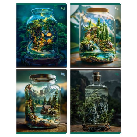 Тетрадь 48л. A5 клетка BG "Флорариум" блестки RE-Т5ск48_бл_08520 Тетрадь 48л. A5 клетка BG "Флорариум" блестки RE-Т5ск48_бл_08520