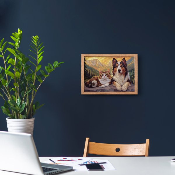 Пазл 260 элементов ФРЕЯ "Колли и кот" PZL-260/03