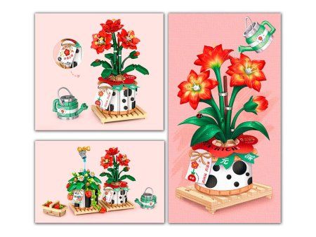 Конструктор LOZ "Красный цветок в горшке" IT-1285_MK