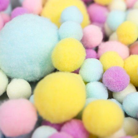 Декор для творчества "Помпончики. Макаруны" 135 шт d=1-3 см SIM-7459500