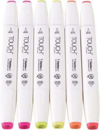 Набор маркеров TOUCH BRUSH 6 цв флюоресцентные цвета MP1200623