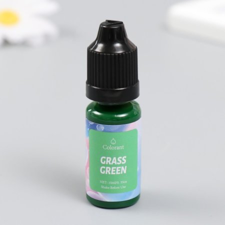 Краска пигмент для воска 10 мл зелёная трава SIM-9759477
