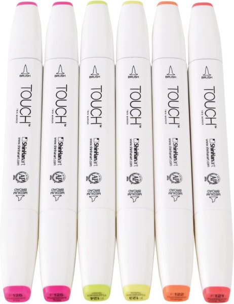 Набор маркеров TOUCH BRUSH 6 цв флюоресцентные цвета MP1200623