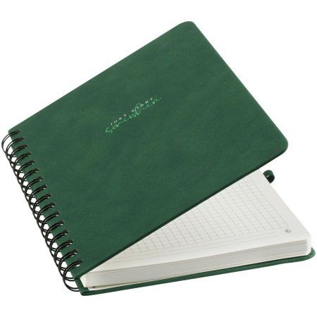 Записная книжка А5 96л. Greenwich Line "Just start. Green" кожзам, на гребне, твердая обложка, тиснение фольгой, с петлей для ручки RE-NA5с_51430