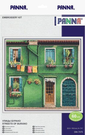 Набор для вышивания PANNA Улицы Бурано 22.5 х 19.5 см GM-7470