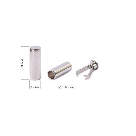 Концевики GAMMA декоративные 20 шт в пакете №04 никель GB-1646-04