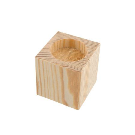 Заготовка для декорирования Mr.Carving Подсвечник малый 5.5 х 5.5 х 5.5 см сосна ПР-37