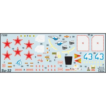 Сборная модель: Самолет "Су-32", З-7250
