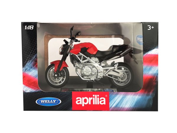 Мотоцикл WELLY 1:18 Aprilia Shiver 750, красный IT-12832PW