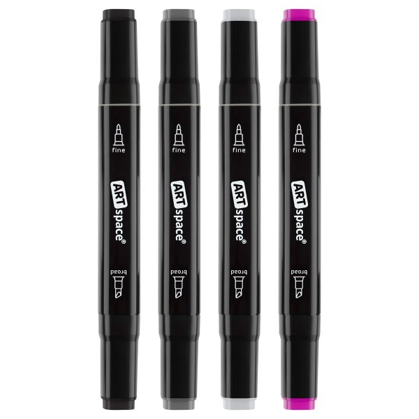 Набор двусторонних маркеров для скетчинга ArtSpace 60 цв основные цвета, пулевид., скош. RE-SM60_65958 Набор двусторонних маркеров для скетчинга ArtSpace 60 цв основные цвета, пулевид., скош. RE-SM60_65958