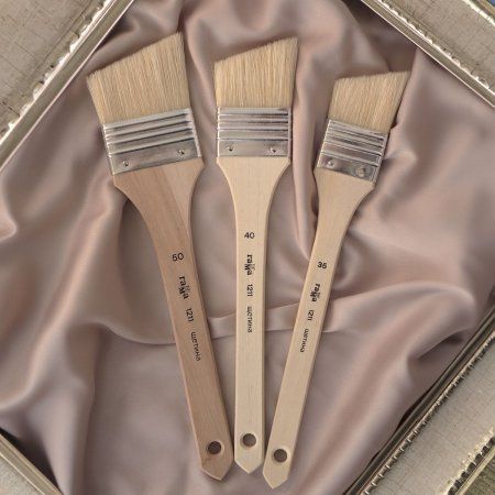 Кисть-флейц скошенная художественная ГАММА щетина №35 RE-1211035