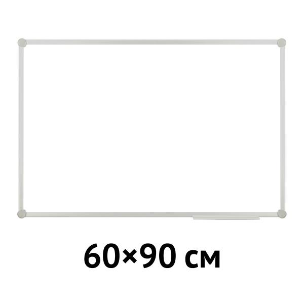 Доска магнитно-маркерная OfficeSpace 60 x 90 см, алюминиевая рамка Slim, полочка RE-343753