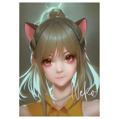 Тетрадь 40л. A5 клетка MESHU "Neko" матовая ламинация, тиснение фольгой, ЕВРО RE-MS_49798