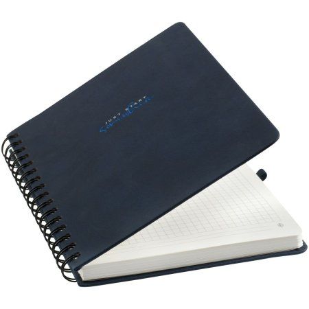 Записная книжка А5 96л. Greenwich Line "Just start. Blue" кожзам, на гребне, твердая обложка, тиснение фольгой, с петлей для ручки RE-NA5с_51432