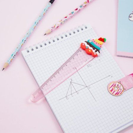 Линейка с топпером 12 см MESHU "Cake" пластиковая, европодвес RE-MS_36856