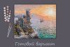 Набор для раскрашивания по номерам (холст на подрамнике) ФРЕЯ 50 х 40 см "Ласточкино гнездо. Утро" PNB/R1 №144