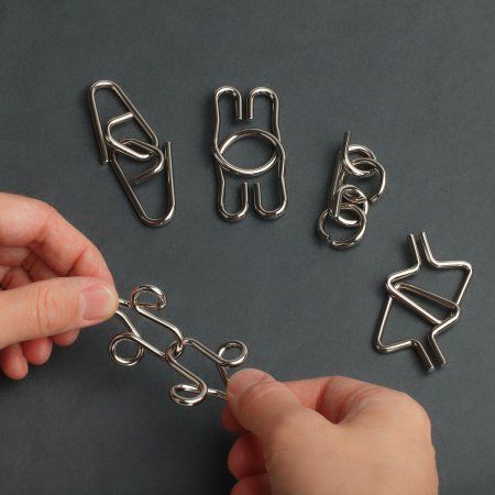 Набор металлических головоломок ТРИ СОВЫ 6 шт, картонная коробка RE-PM6_17698