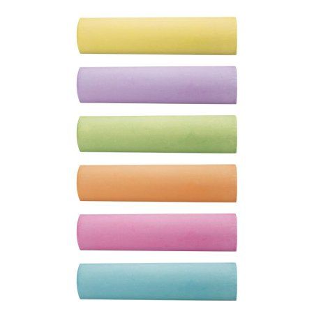 Мелки школьные MILAN 6 цв, увеличенные, круглые, антипыль, карт.упаковка ML-247206