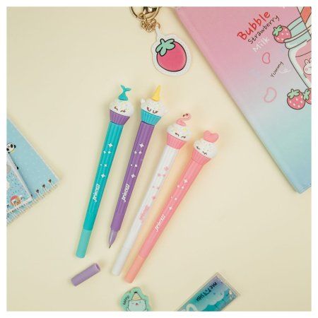 Ручка шариковая MESHU "Big Princess Cake" синяя, 0.7 мм, корпус ассорти, с топпером RE-MS_02651