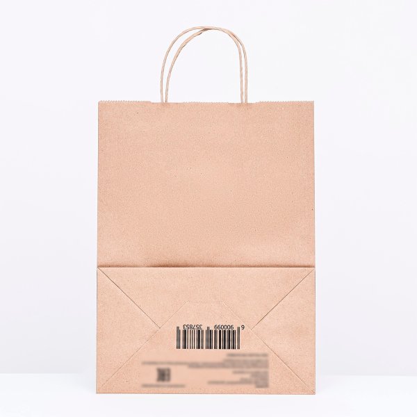 Пакет бумажный "Крафт" с кручеными ручками 26 х 15 х 35 см 90 г/м2 SIM-9935785