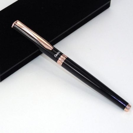 Ручка-роллер PENTEL 0.7 мм, гелевый синий стержень, в подарочном футляре K611APG-LR7CEBSET