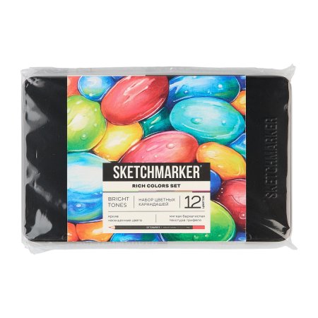 Набор цветных карандашей SKETCHMARKER Яркие цвета 12 цв мет.пенал NP-SMCP-RICH12