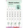 Набор маркеров для скетчинга MESHU 12 цв ягодные цвета RE-MS_38258