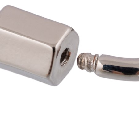 Замок "карабин" декоративный "сердце" ZLATKA 18 х 19 мм 1 шт №01 под серебро FMK-V02-01