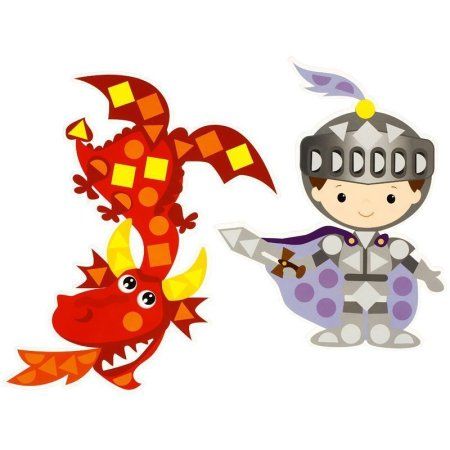 Аппликация фигурная из мягкого пластика EVA ТРИ СОВЫ "Волшебная страна" 5 фигур, 190 элементов RE-АП_46525