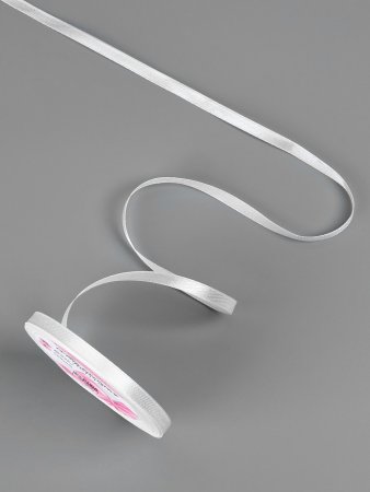 Лента атласная 6 мм x 23 ± 1 м, №01 белый SIM-1961198