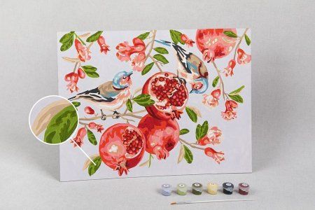 Набор для раскрашивания по номерам (на картоне) ФРЕЯ 40 х 30 см "Гранатовый сад" PKZ/PM-060