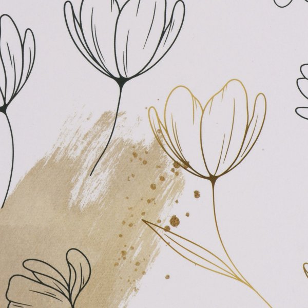 Бумага упаковочная глянцевая 50 х 70 см "Цветочный нюд" SIM-10157145