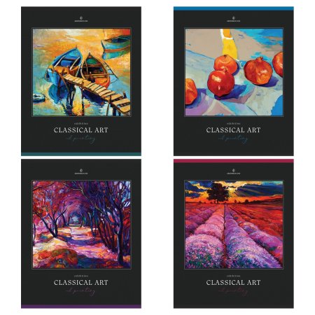 Тетрадь 80л. A5 клетка Greenwich Line "Classical art" глянцевая ламинация, sandy-touch лак, 70 г/м2 RE-N5c80-53164