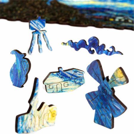 Деревянный пазл с двухслойной крышкой Картина "Звездная Ночь" Ван Гог XL (2022) MAGZ207-2